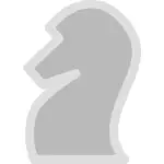 Vektorgrafikk utklipp av lys sjakk figur knight