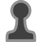 Vektor-Illustration von dunklen Schach Abbildung pawn