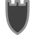 Immagine vettoriale di scacchi scuro figura Torre
