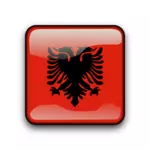 Кнопка флага вектор Албания