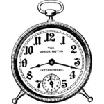 Small vintage alarm clock vector graphics