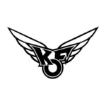Ilustração em vetor de KF asas logotipo