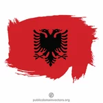 Brush stroke with Albanian flag