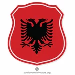 Albanian lipun alla purjehtiva vaakuna