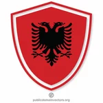 Crête de drapeau albanais