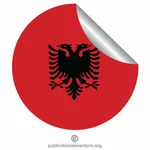 Peeling klistremerke med albansk flagg