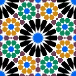 Alhambra dachówka grafika wektorowa