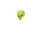 Cabeça do alienígena verde