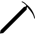 Silhouette vector drawing of a ice axe