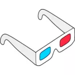3D glasses vector sketch
