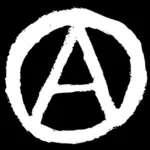 « A » d'anarchie sur fond noir vector clipart