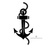 Silhouette of an anchor