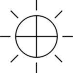 Vektör grafikleri antik Daçya güneş sembolü