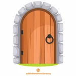 中世の木製ドア