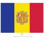 Andorra vektor flagg