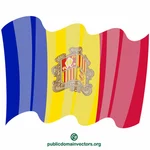 Wapperende vlag van Andorra