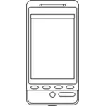 Androïde touchscreen smartphone vectorafbeeldingen