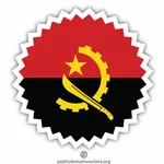Angola flagga i ett klister märke
