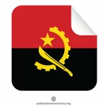 Наклейка с национальным флагом Анголы