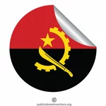 أنغولا العلم تقشير ملصقا