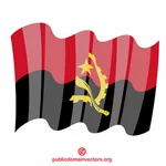 Schwenkende Flagge von Angola