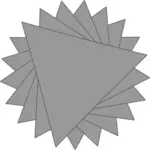 Immagine di vettore di fiore fatto di triangoli