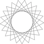Illustration vectorielle de soleil art ligne