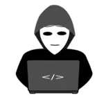 Anonim hacker vektor gambar