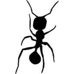 Silueta vector miniaturi de furnică insecte