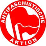 Antifascistische actie teken vector afbeelding