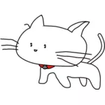 White cat vector graphics