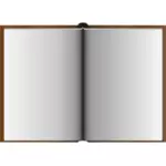 Vector graphics of opened brown book