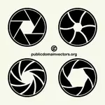 Blende-Symbole-Vektor-pack
