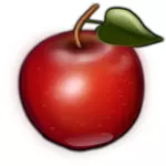 Image vectorielle de pointe brune et pomme verte feuille