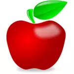 Kiiltävä piste punainen omena vektori kuva