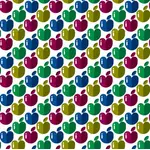 Seamless pattern with colorful apples vector