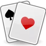 Black spades and red hearts vector image