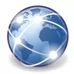 Vektor Globussymbol verbunden