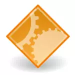 Orangefarbene Symbol