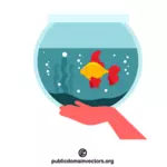 حوض السمك مع الأسماك