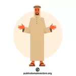 Geleneksel kıyafetler içinde Arap adamı
