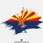 Bendera Arizona brush stroke