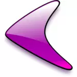 Left facing purple arrow vector graphics