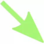 Ilustración de vector de color de flecha verde con ligera opacidad
