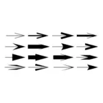 Selection of arrows vector graphics