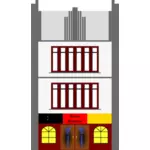 Vector image of art deco style commercial building