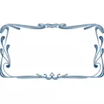 Blaue Jugendstil Frame Vektor-ClipArt