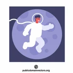 Astronauta em arte de clipe de vetor espacial