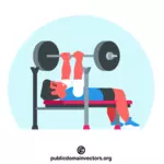 Atlet melakukan bench press