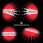 Austria halftone stickers